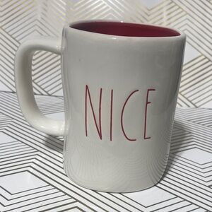 Rae Dunn White Mug with Red Interior - NICE